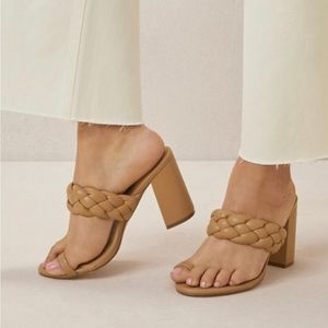 JustFab Braided Block Heel